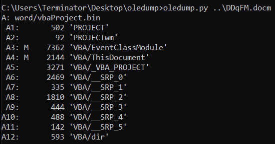 oledump M 1