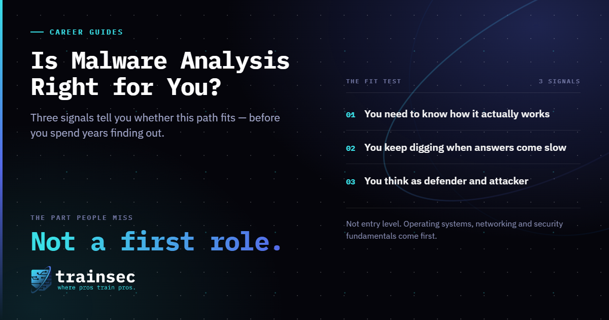 Is Malware Analysis Right for You