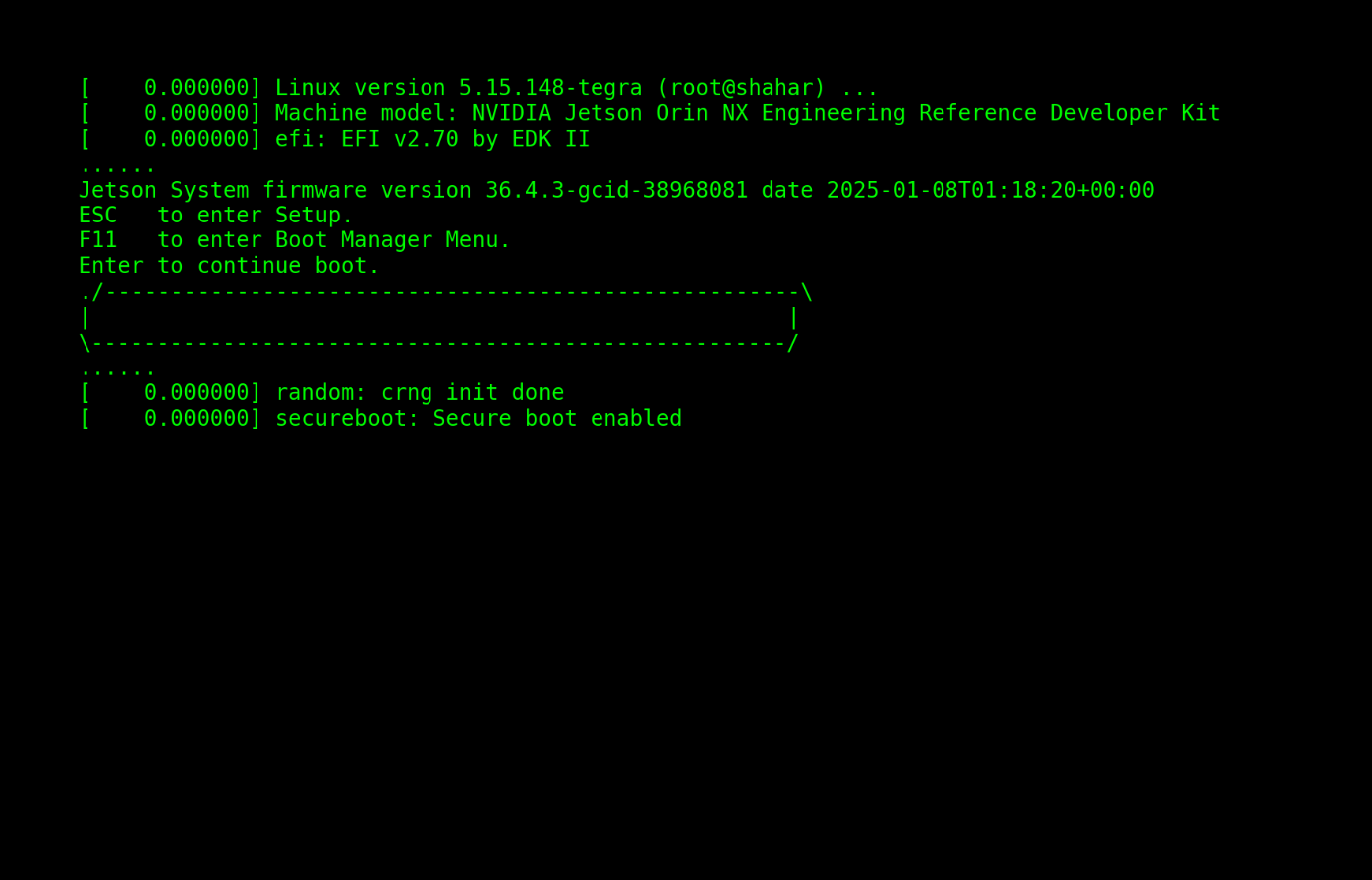 UEFI Setup unauthenticated