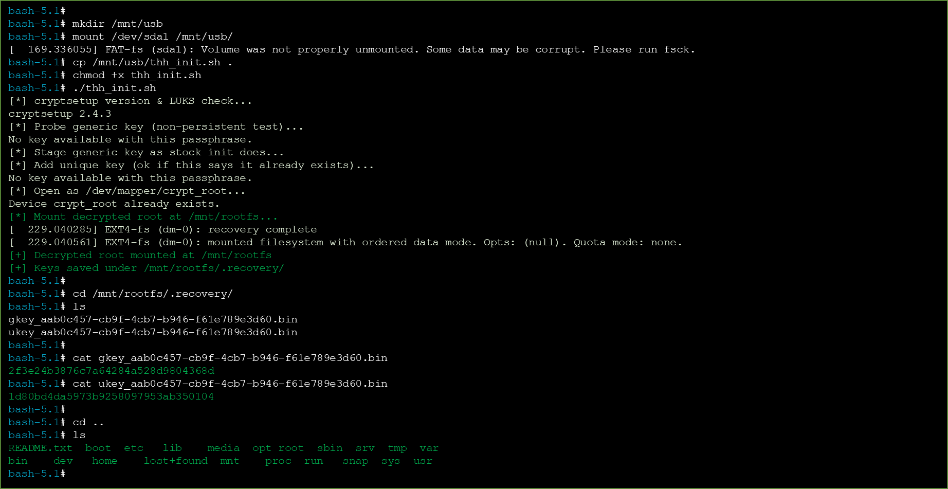 Helper script execution