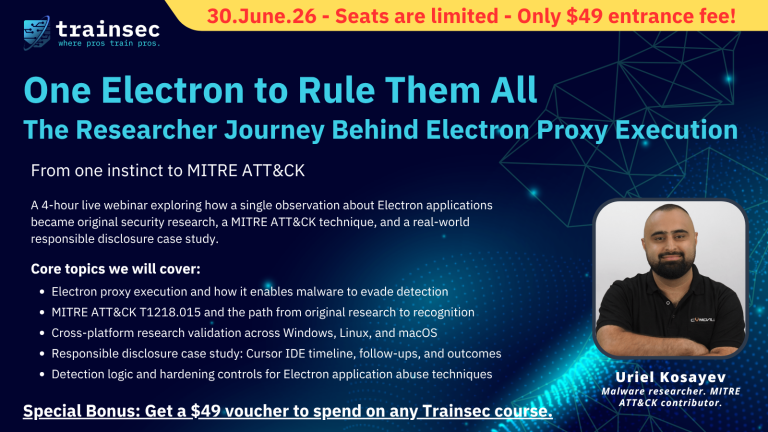 Electron Proxy Execution Live Webinar with Uriel Kosayev​ banner