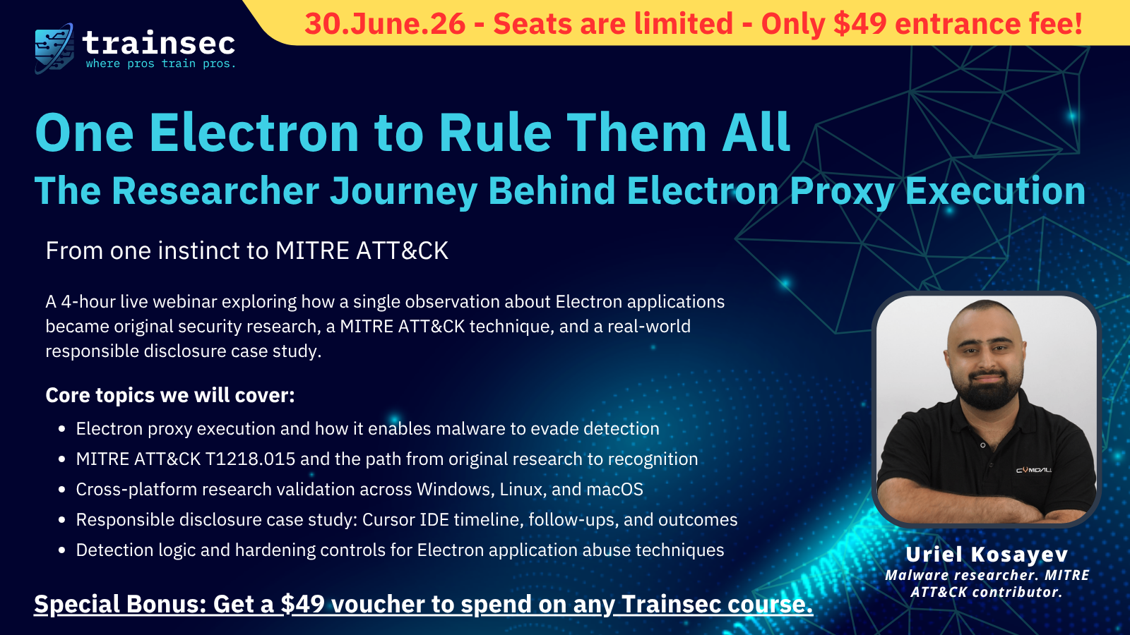 Electron Proxy Execution Live Webinar with Uriel Kosayev​ banner