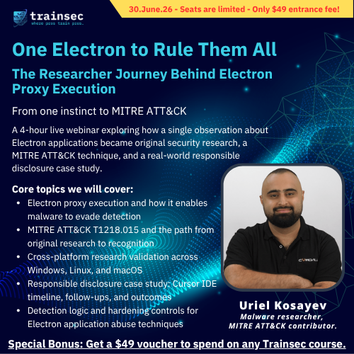 Electron Proxy Execution Live Webinar with Uriel Kosayev​ square