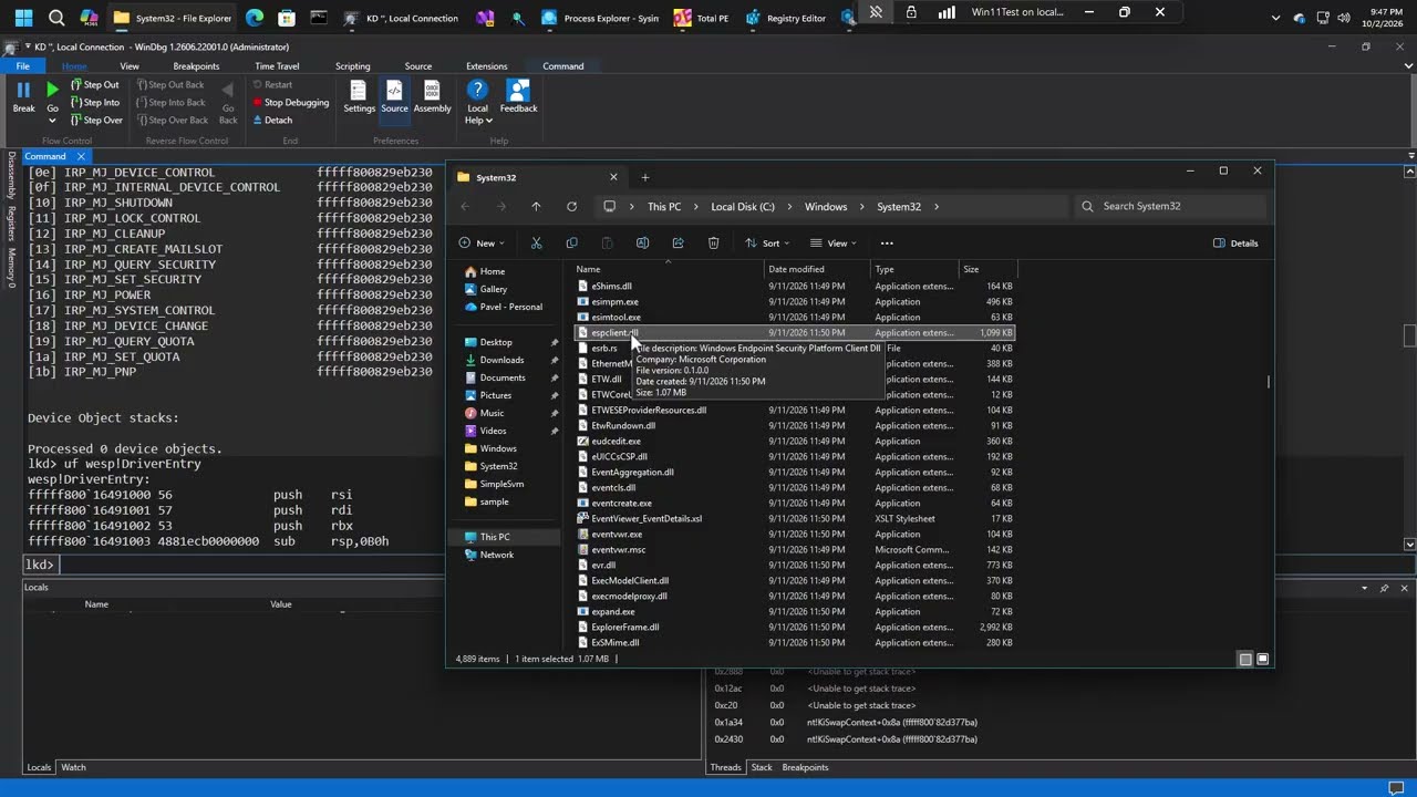 Basic Reversing of a Windows Kernel Driver: How WESP Talks to User Mode